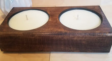 Load image into Gallery viewer, 2 hole wooden cheese mold candle