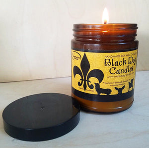 9 oz Amber Glass Jar Soy Wax Candle